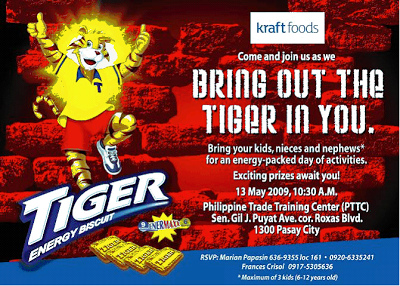 Kraft Tiger Biscuits Launch Invitation