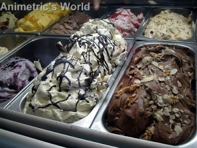 A variety of gelato flavors at Caramia