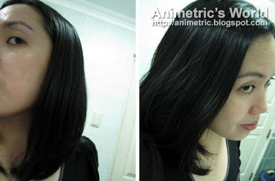 Hair straightened by Shuji Kida's Japanese Magnetic Hair Straightening after shampoo