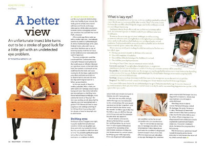 A Better View by Rowena Wendy Lei for Health Today Magazine October 2009