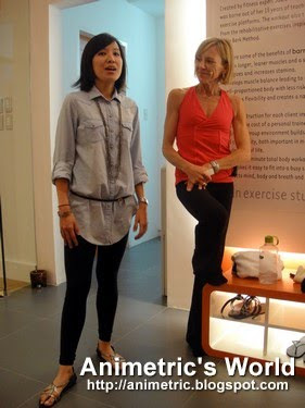Tanya Tan and Darcy Harding at the Barre3 studio in The Spa Fort