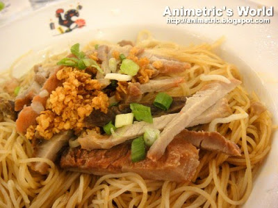 Oil Noodle with Barbecued Pork at Macau Restaurant in Macau, China