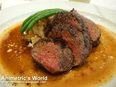 Angus Beef Bistro Fillet with Cauliflower Gratin and Grain Mustard Jus at Sala Bistro