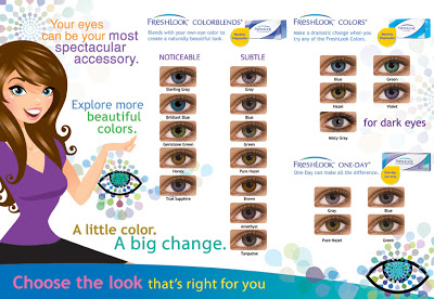 Freshlook Contact Lens Chart