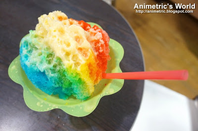 Rainbow Shave Ice with Snow Cap at Masatami Shave Ice