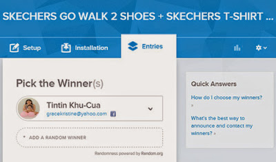 Skechers Go Walk Giveaway Winner