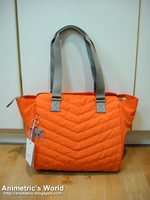 Kipling Juliene A4 Shoulder Bag in Spicy Orange Quilt