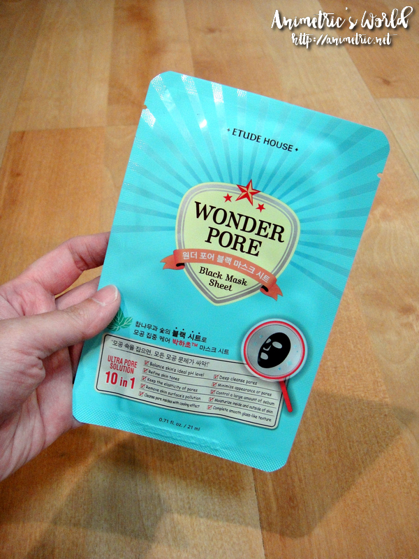 Etude House Wonder Pore Black Mask Sheet