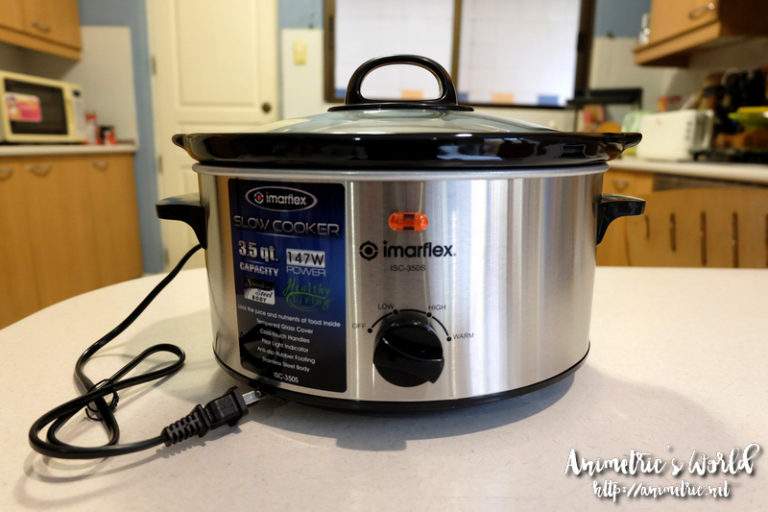 Cooking with the Imarflex Slow Cooker Animetric's World