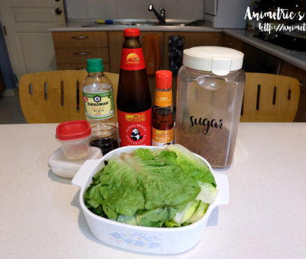 Steamed Lettuce with Chinese Style Sauce